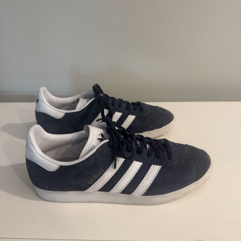 adidas Gazelle Sneakers Navy Blue White Gold BB5478 Size 10